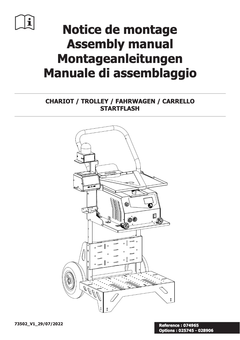 Page 1 de la notice Manuel utilisateur GYS Trolley Startflash 120