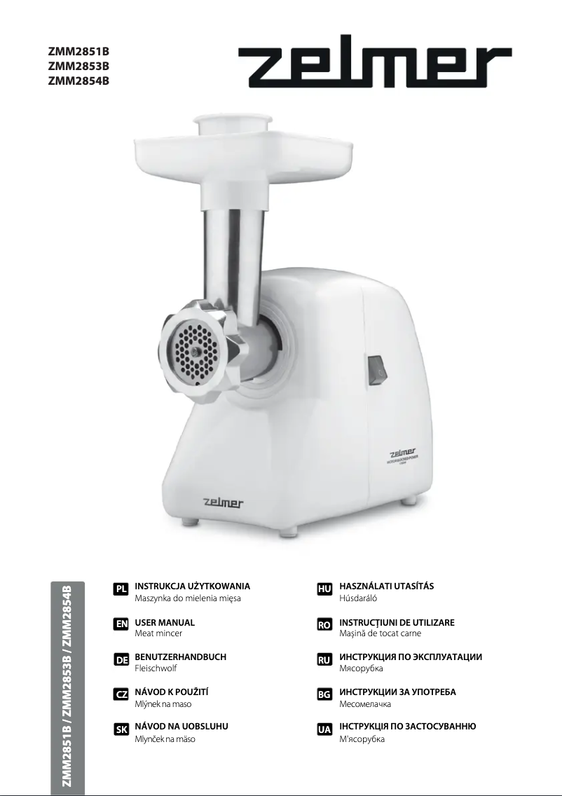 Page 1 de la notice Manuel utilisateur Zelmer ZMM2854B