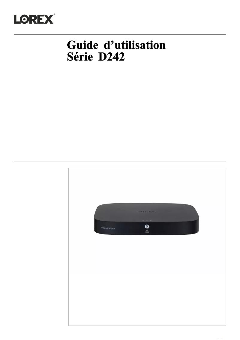 Page n°1 - Manuel utilisateur Lorex MCBL-60BNC5PK2B