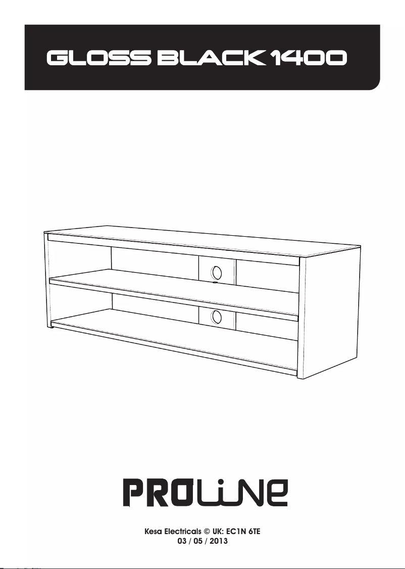 Page n°1 - Manuel utilisateur Proline Gloss Black 1400