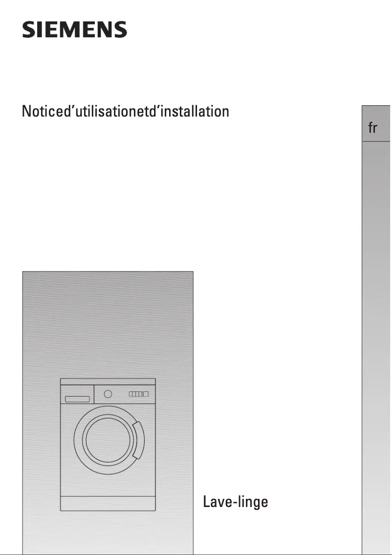 Page n°1 - Manuel utilisateur Siemens WXLP1660FF
