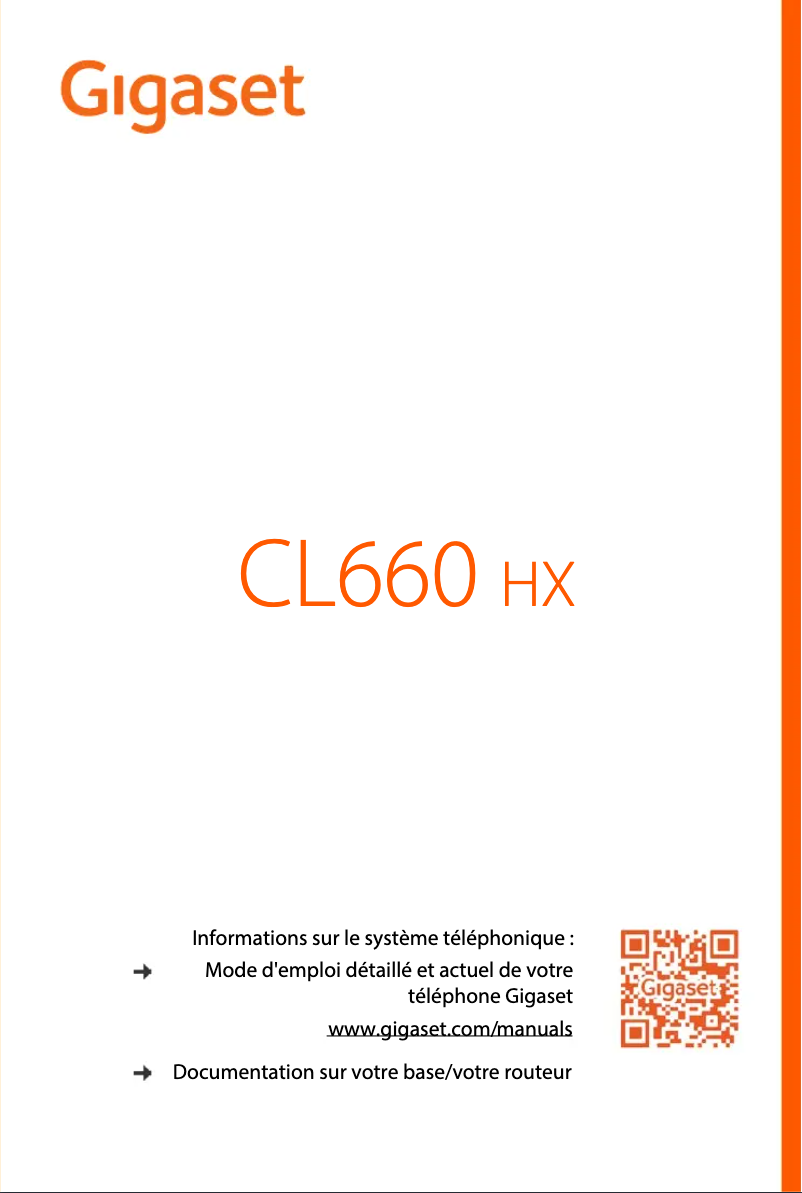 Page n°1 - Manuel utilisateur Gigaset CL660HX Duo