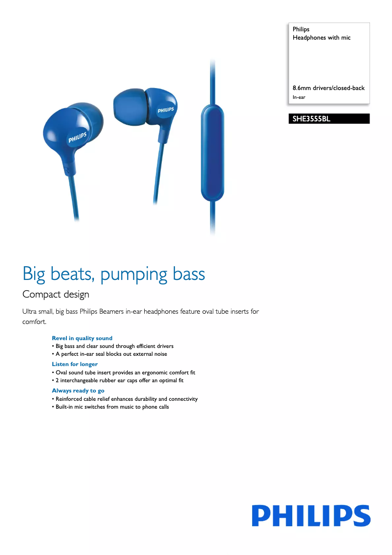 Image de la première page du manuel de l'appareil SHE3555