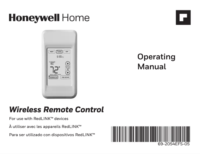 Page n°1 - Manuel utilisateur Honeywell FocusPro TH6320R