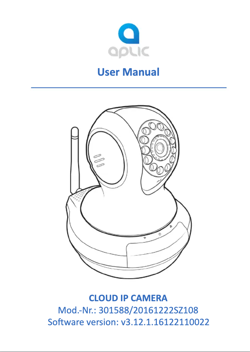 Page 1 of the manual User Manual Aplic 301588