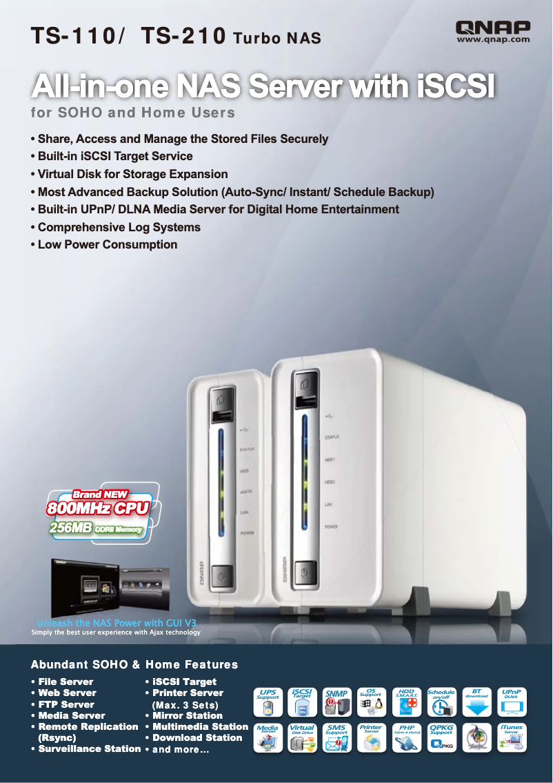 Page n°1 - Manuel utilisateur QNAP TS-110 Turbo NAS