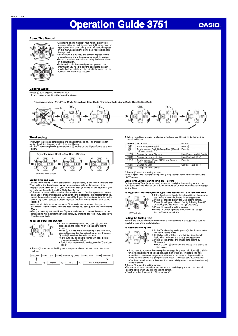 Image de la première page du manuel de l'appareil 3751