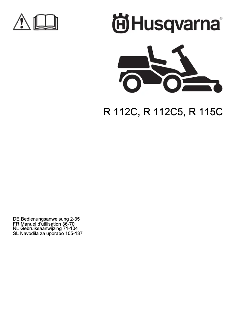 Page n°1 - Manuel utilisateur Husqvarna R 115C