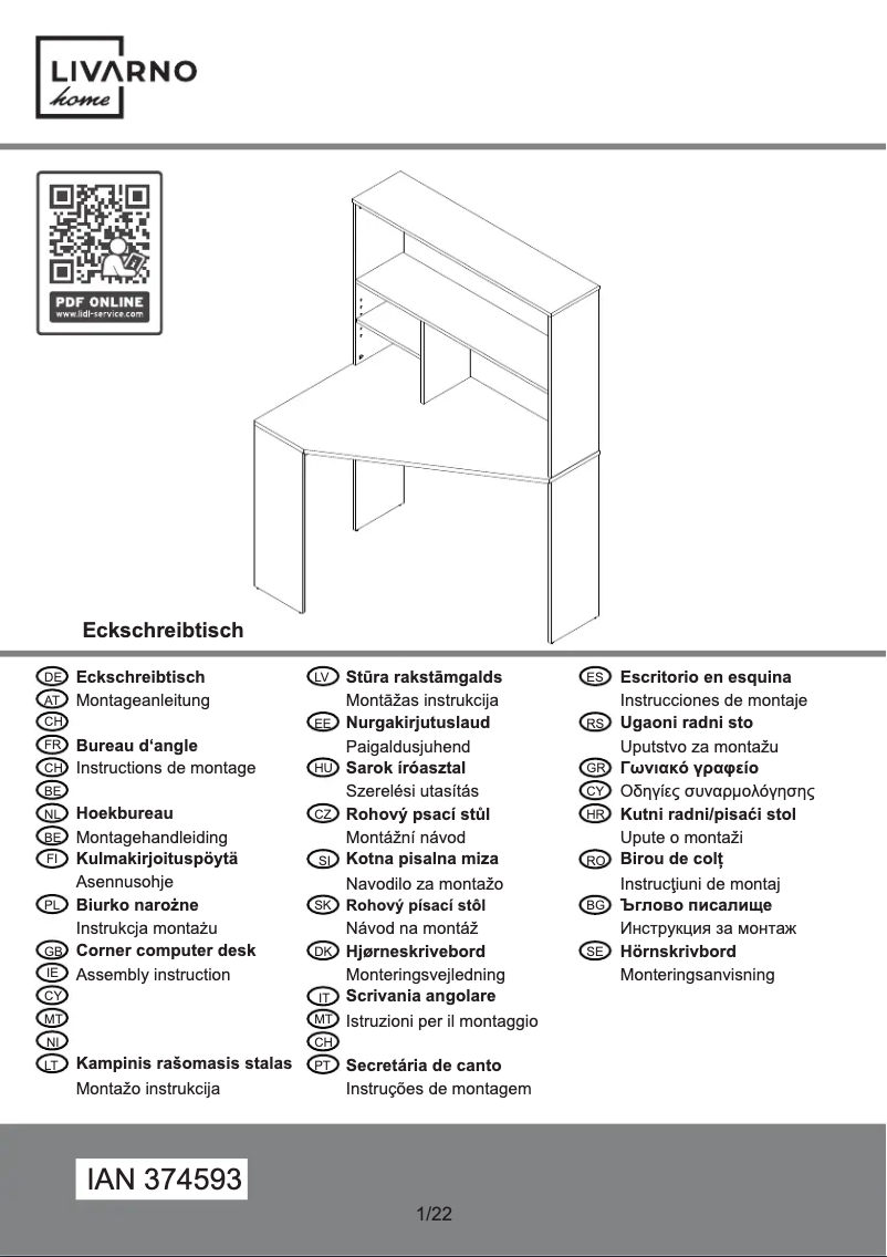Page n°1 - Manuel utilisateur Livarno Lux IAN 374593