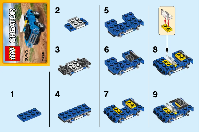 Page 1 de la notice Manuel utilisateur Lego Creator 30475