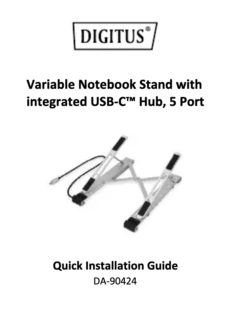 Page 1 de la notice Manuel utilisateur Digitus DA-90424