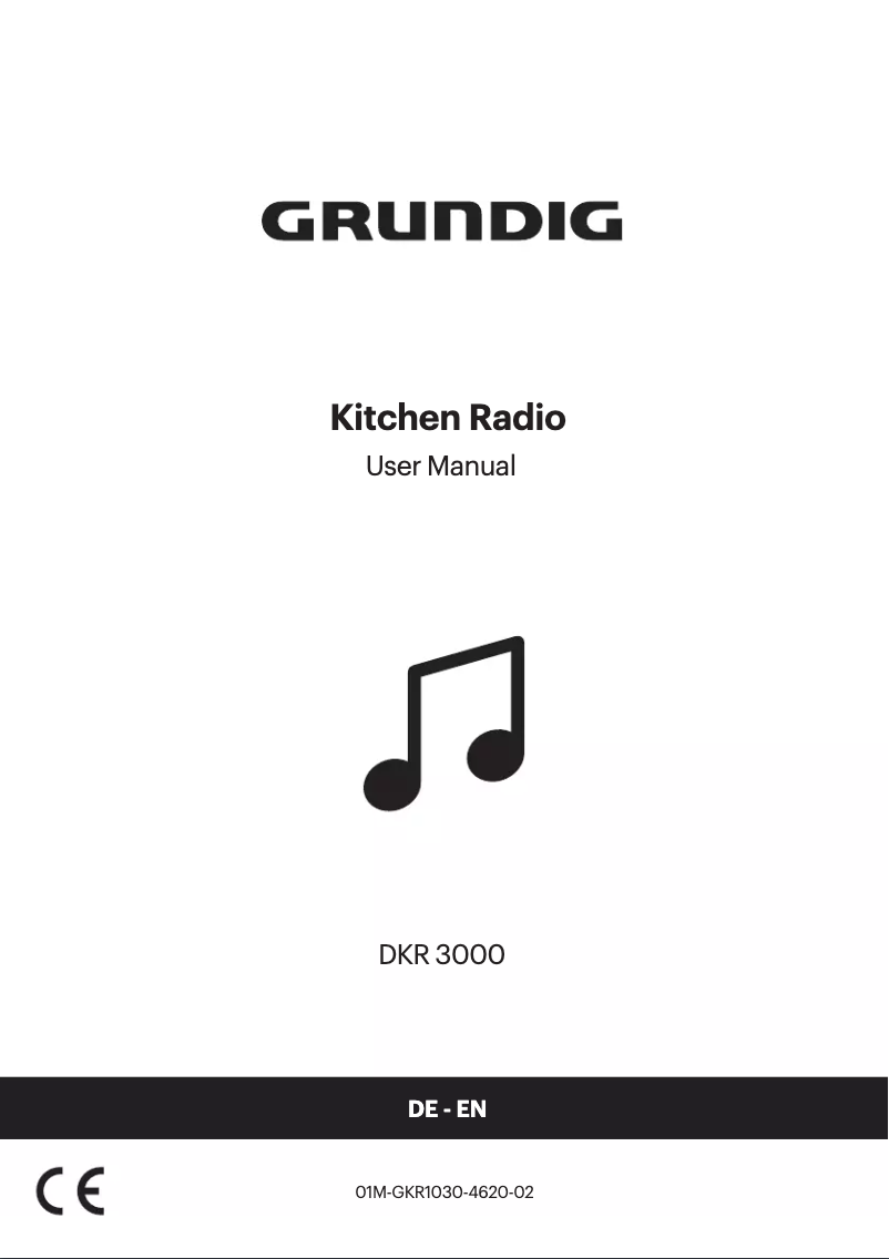Page n°1 - Manuel utilisateur Grundig DKR 3000 BT DAB+