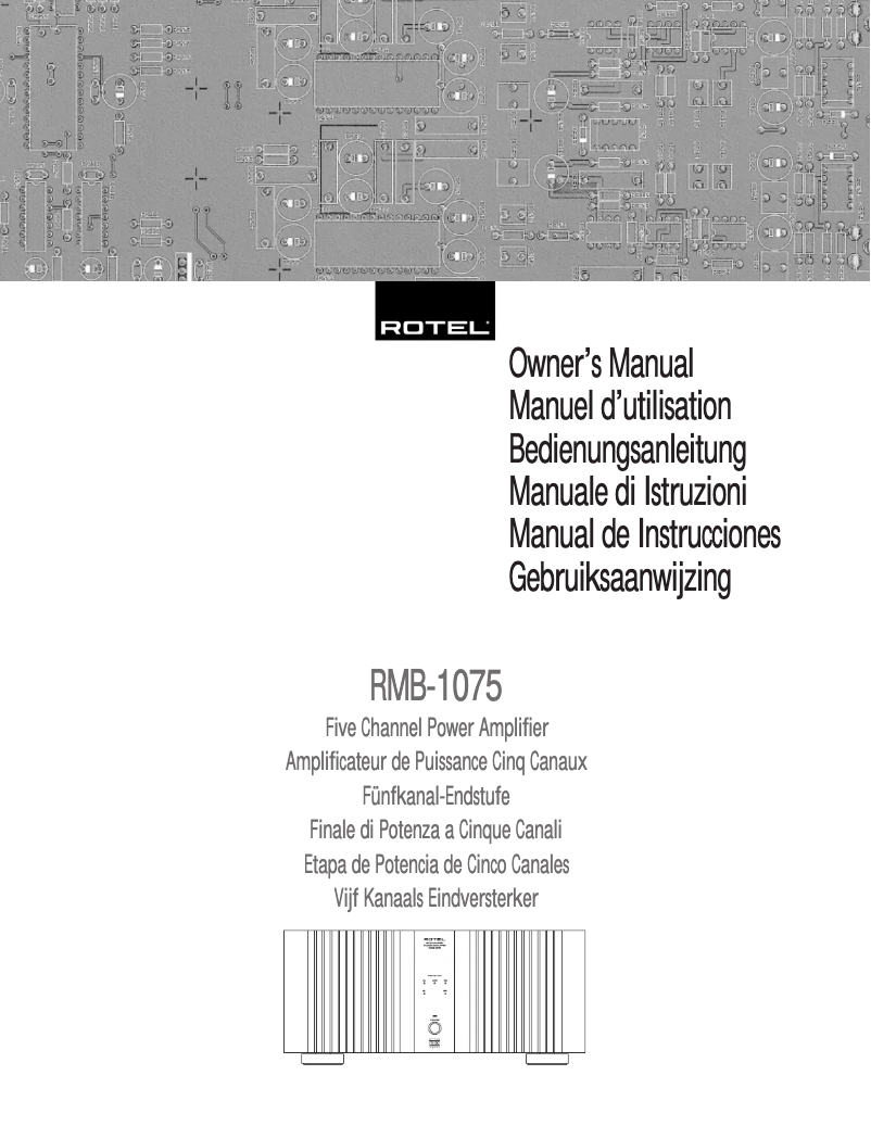 Page n°1 - Manuel utilisateur Rotel RMB-1075