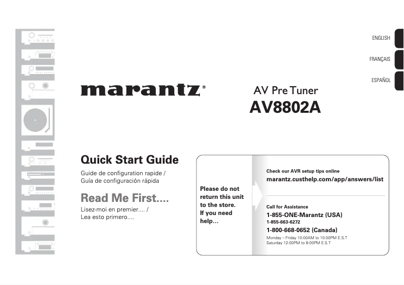 Imagen de la primera página del manual del dispositivo AV8802A