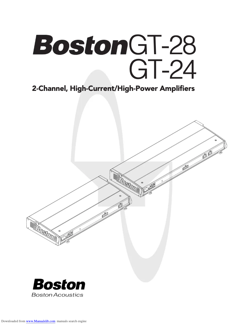 Page 1 de la notice Manuel utilisateur Boston Acoustics GT 24