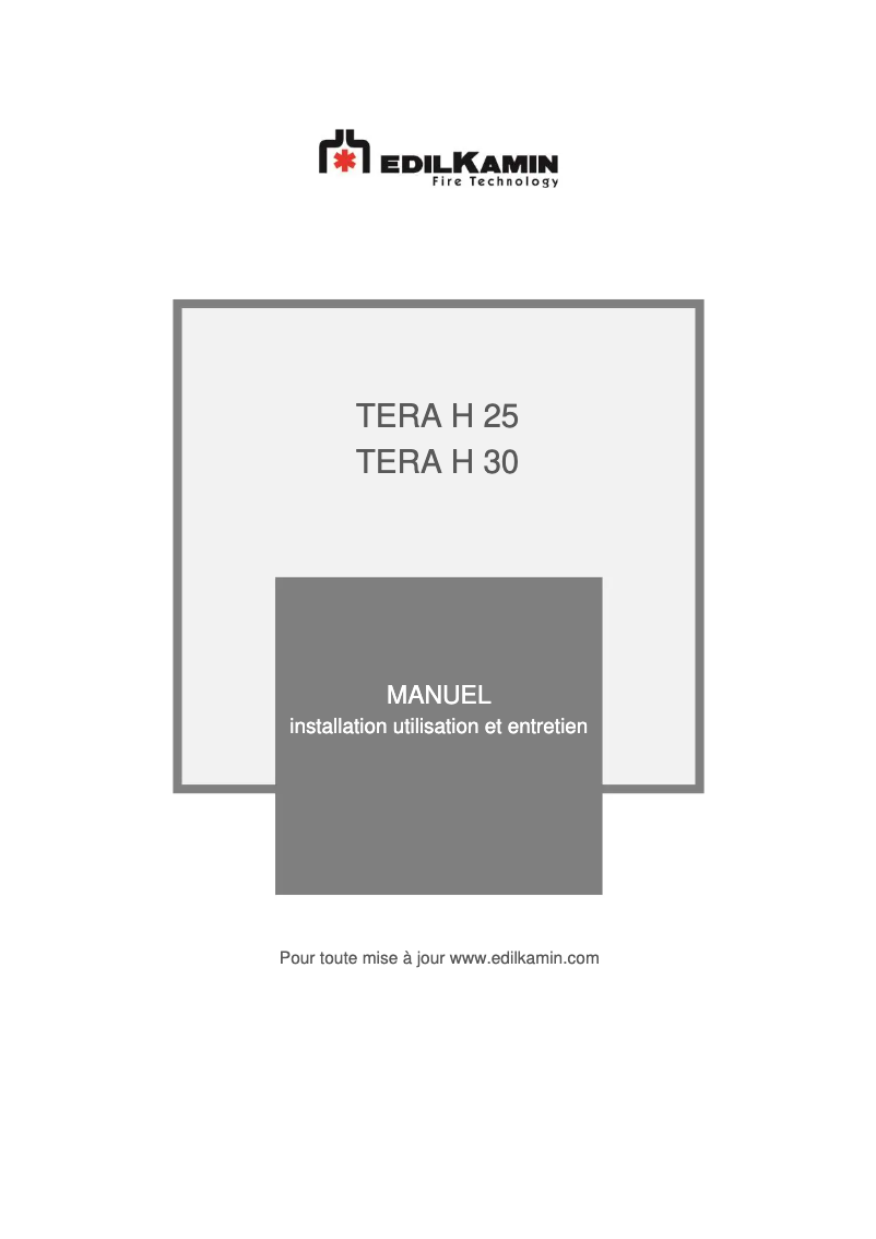 Página 1 del manual Manual de usuario Edilkamin TERA H 25