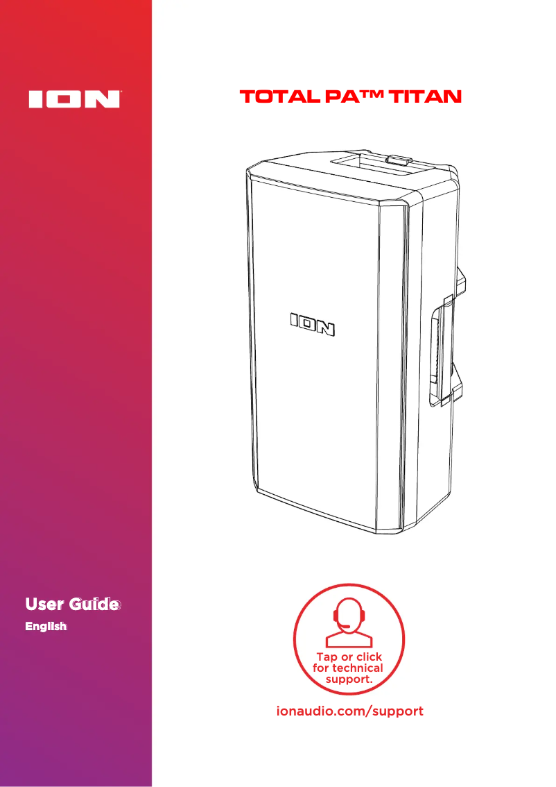 Page 1 de la notice Manuel utilisateur ION Total PA Titan