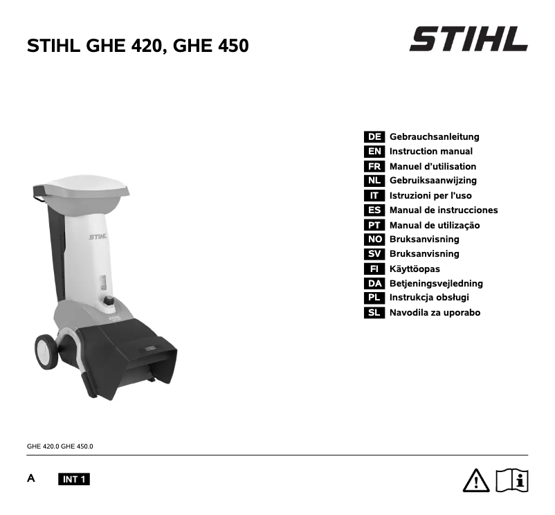 Page 1 de la notice Manuel utilisateur Stihl GHE 420