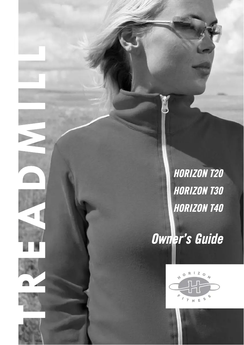 Page 1 de la notice Manuel utilisateur Horizon Fitness T20