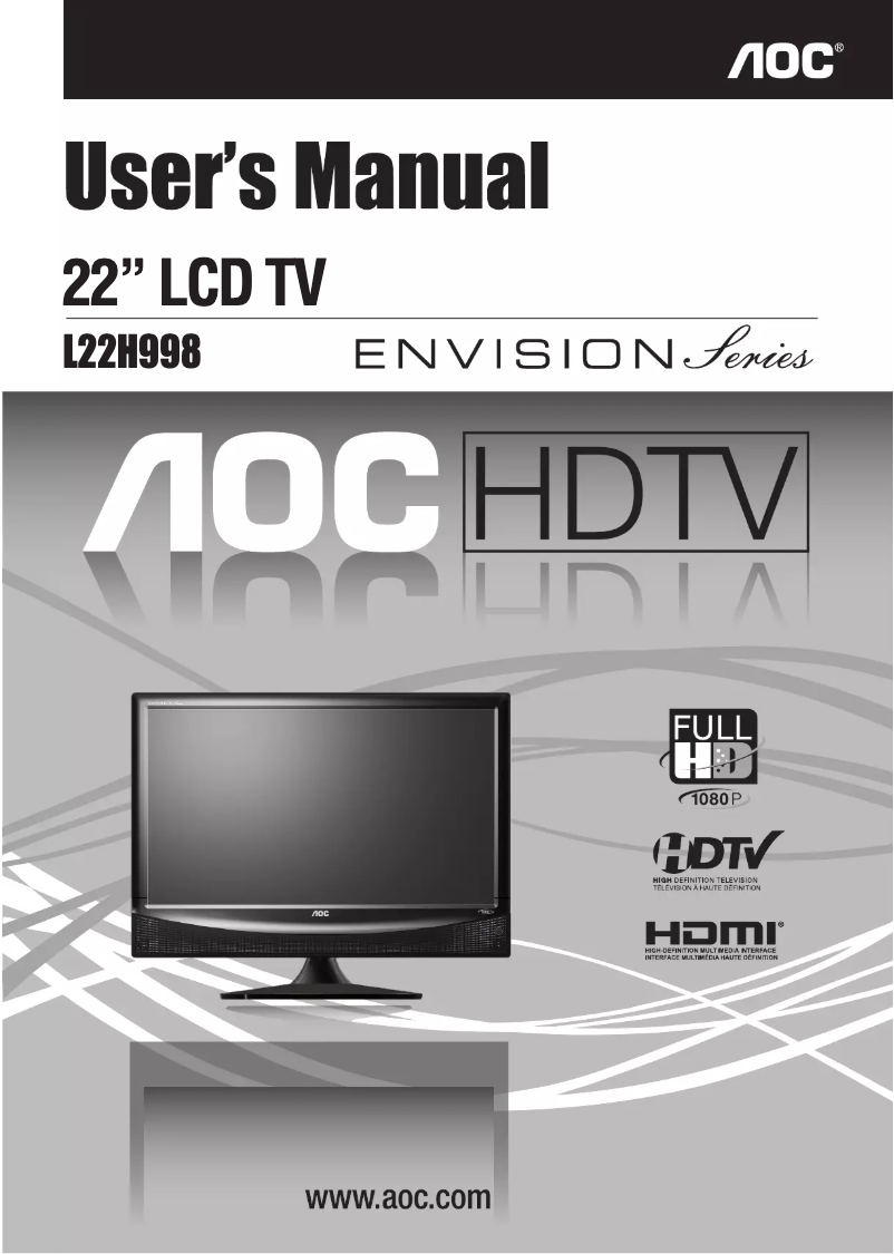 Image de la première page du manuel de l'appareil L22H998