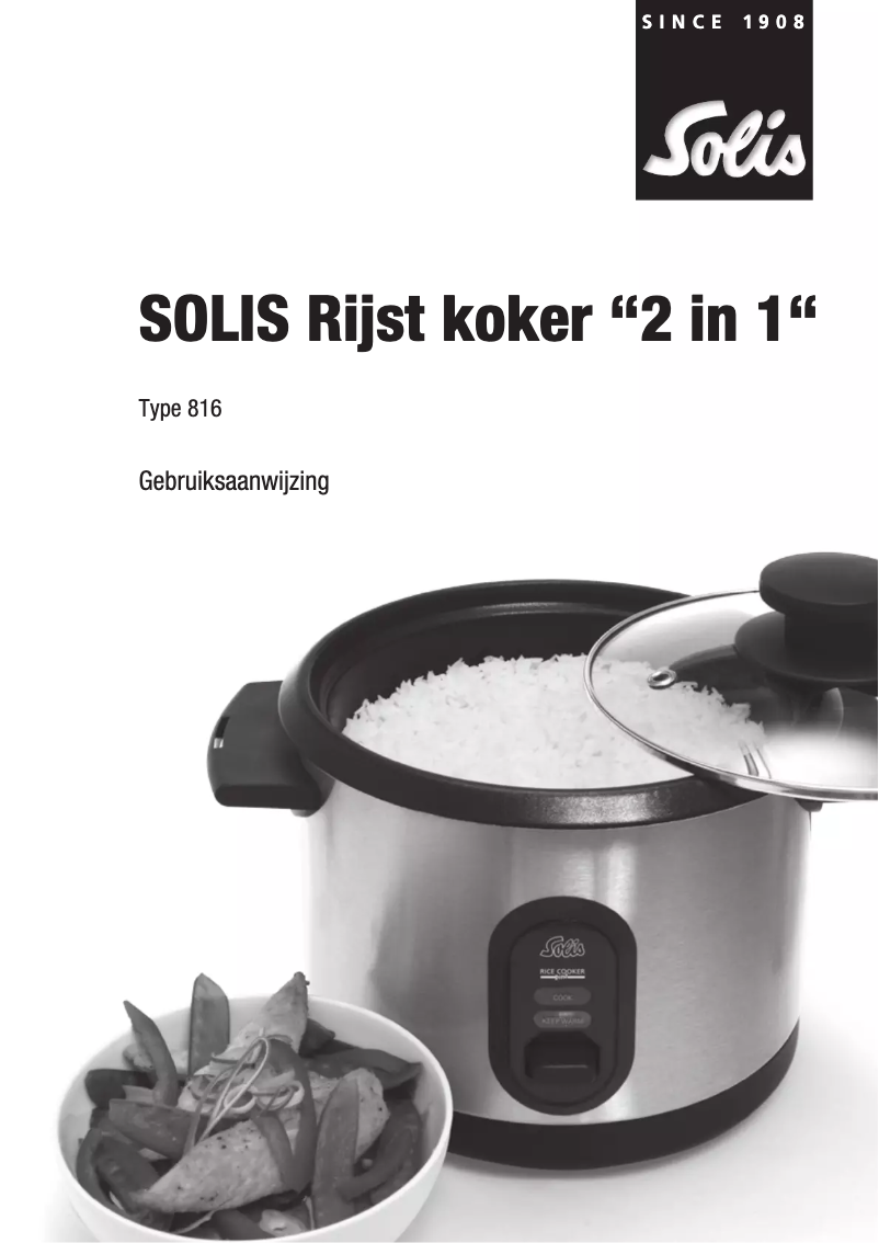 Page n°1 - Manuel utilisateur Solis Rice Cooker 2 In 1 816