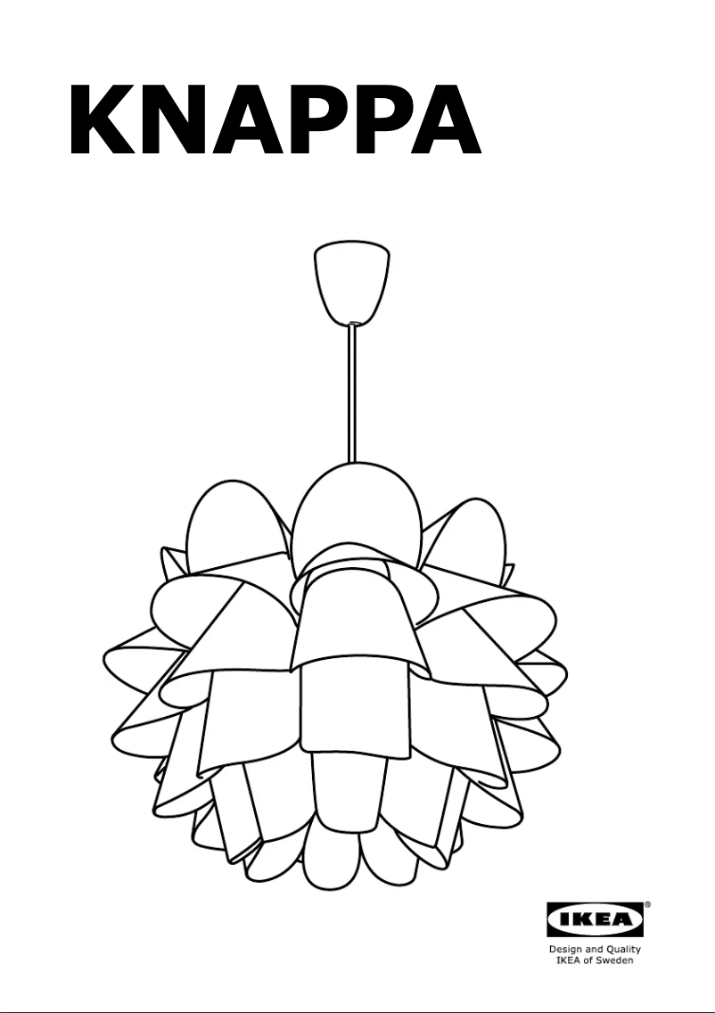 Page 1 de la notice Manuel utilisateur Ikea KNAPPA