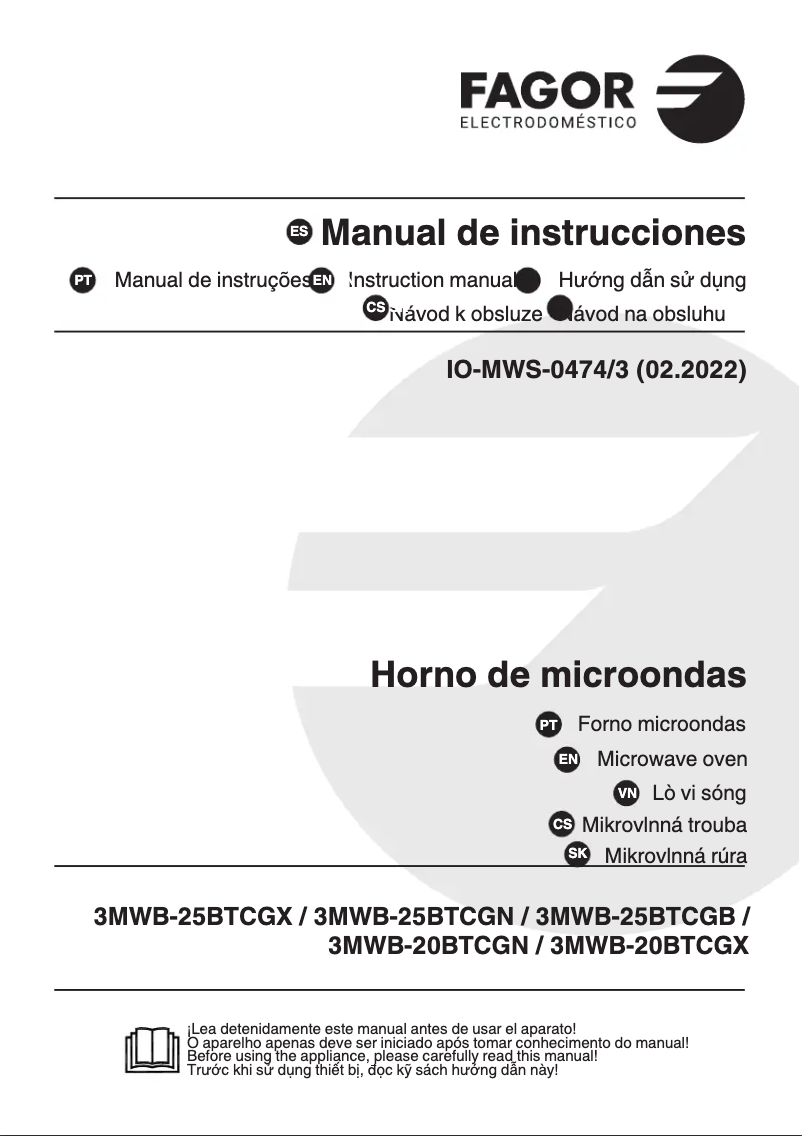 Image de la première page du manuel de l'appareil 3MWB-25BTCGX
