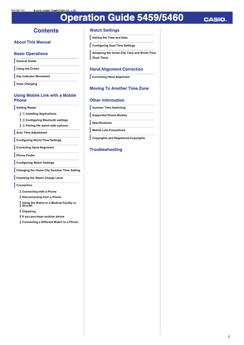 Image de la première page du manuel de l'appareil 5460