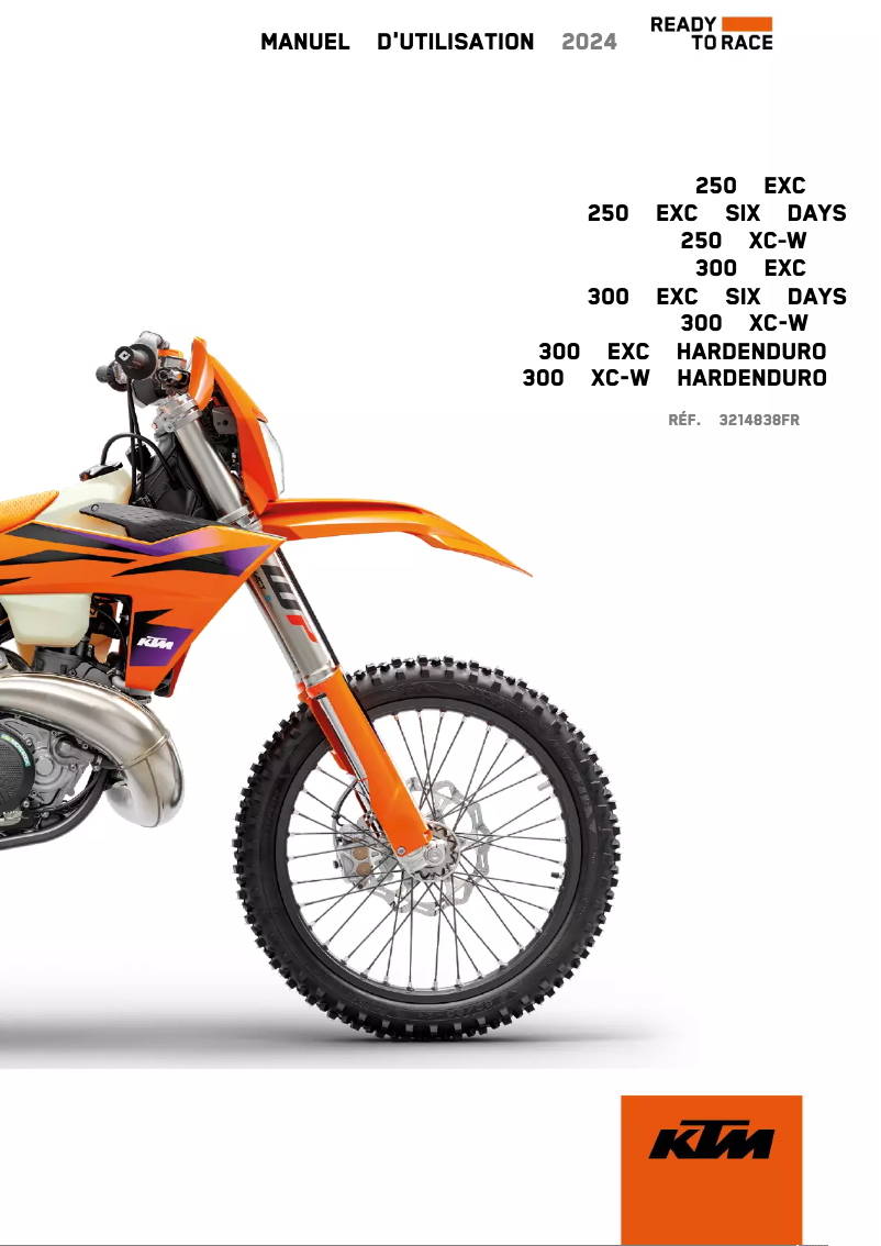 Page 1 of the manual User Manual KTM 300 XC-W Hardenduro (2024)