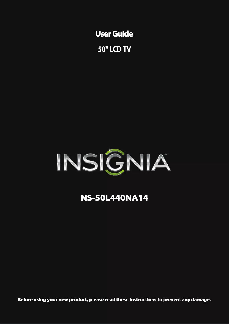 Page 1 de la notice Manuel utilisateur Insignia NS-50L440NA14