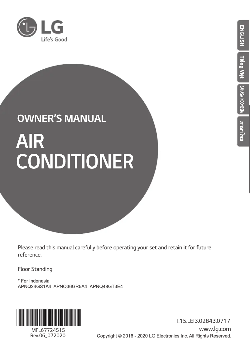 Imagen de la primera página del manual del dispositivo APNQ50GT3E4