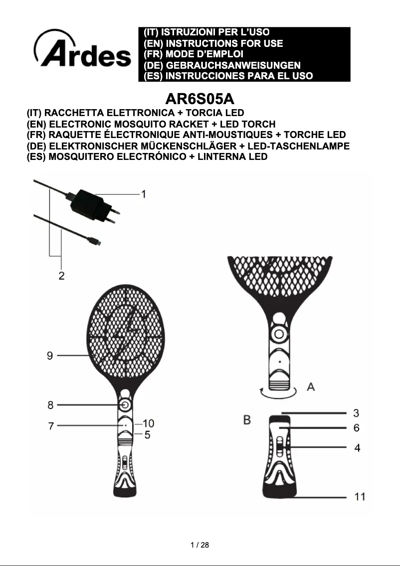 Page n°1 - Manuel utilisateur Ardes AR6S05A