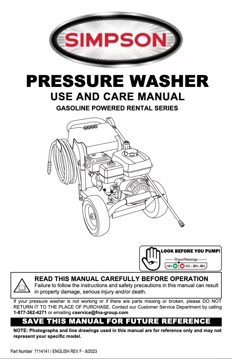 Page n°1 - Manuel utilisateur Simpson IR2730212