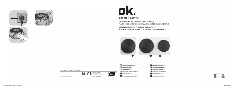 Page n°1 - Manuel utilisateur OK OSP 113