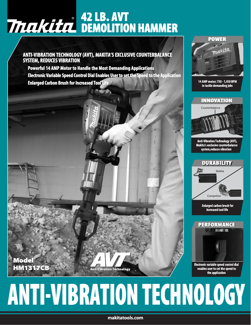 Page 1 de la notice Brochure Makita HM1317CB