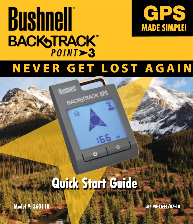 Page 1 of the manual User Manual Bushnell BackTrack Point-3
