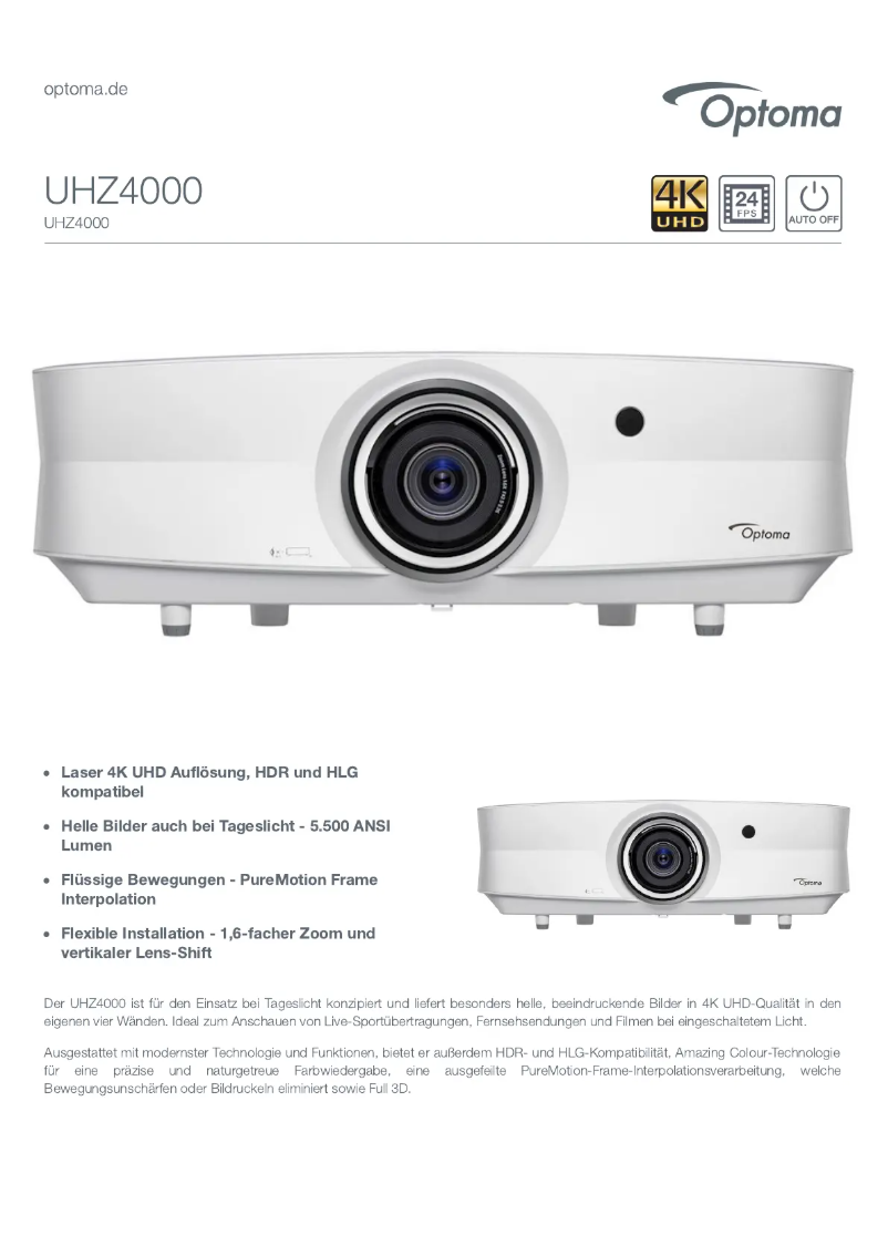 Image de la première page du manuel de l'appareil UHZ4000