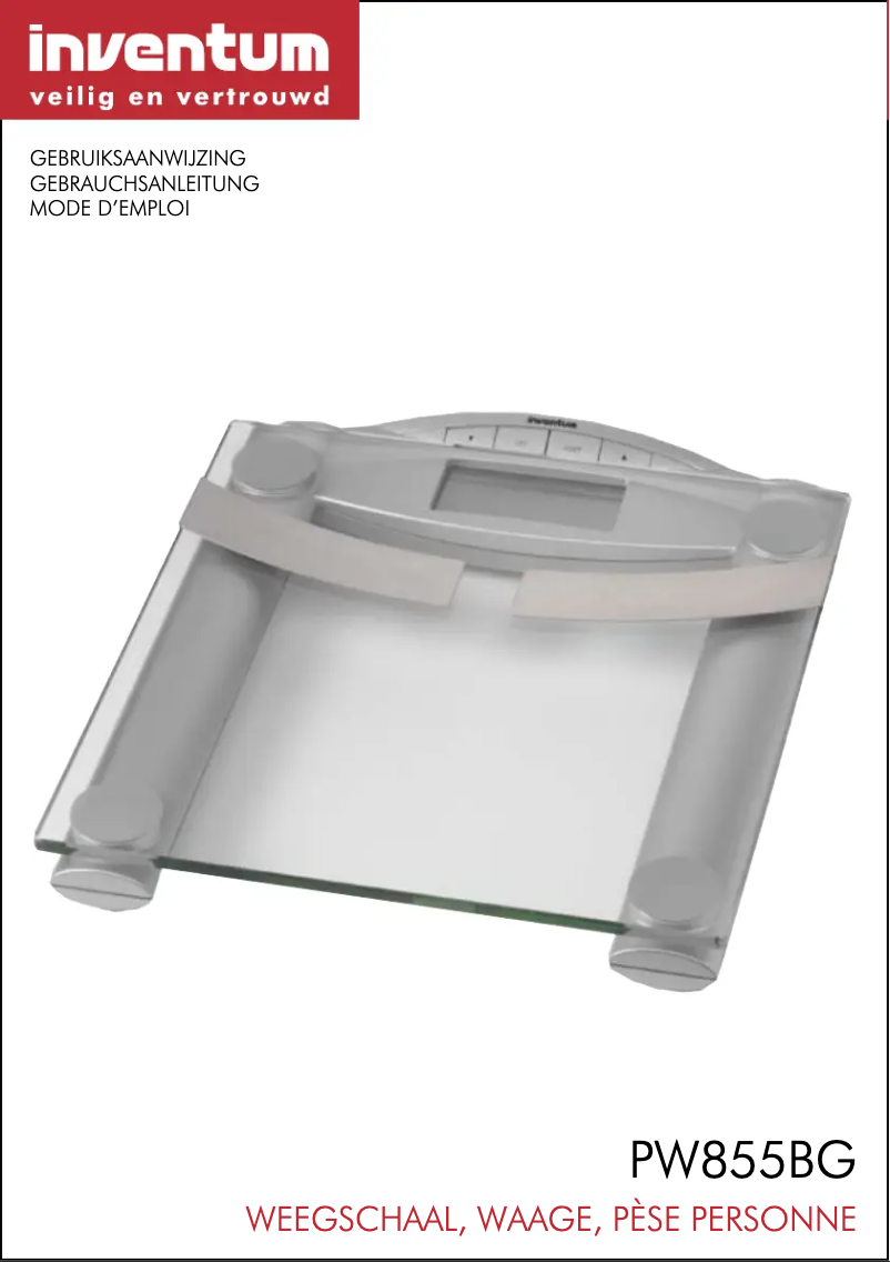 Image de la première page du manuel de l'appareil PW855BG