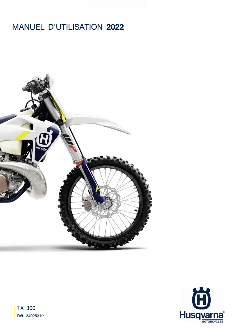 Page 1 de la notice Manuel utilisateur Husqvarna TX 300i (2022)