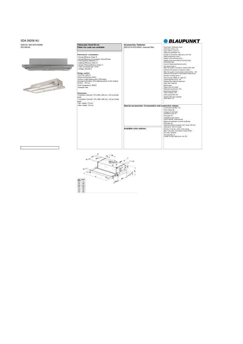 Image de la première page du manuel de l'appareil 5DA39258AU