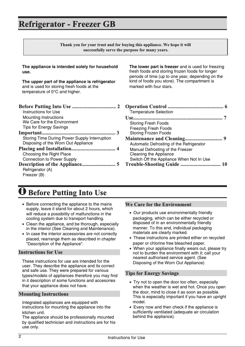 Page 1 de la notice Mode d'emploi Gorenje RKI4181AWV
