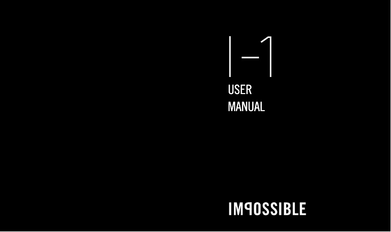 Page 1 de la notice Manuel utilisateur Polaroid Impossible I-1