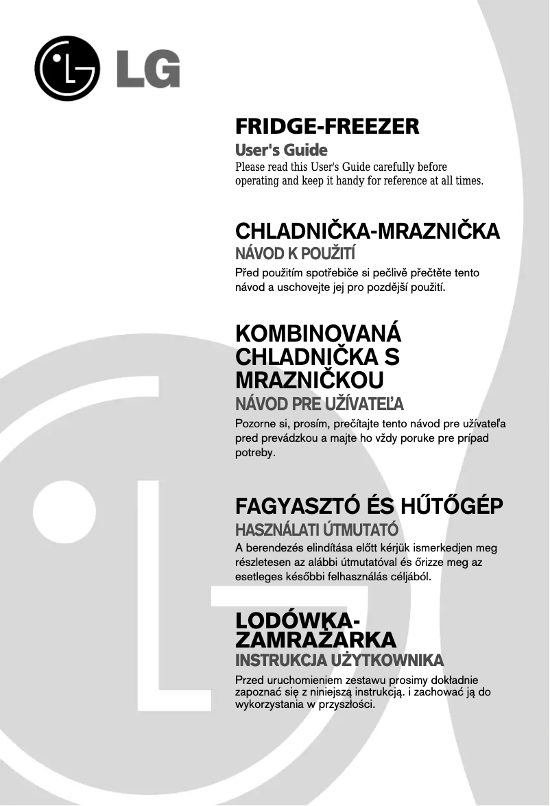 Image de la première page du manuel de l'appareil GR-409GLPA