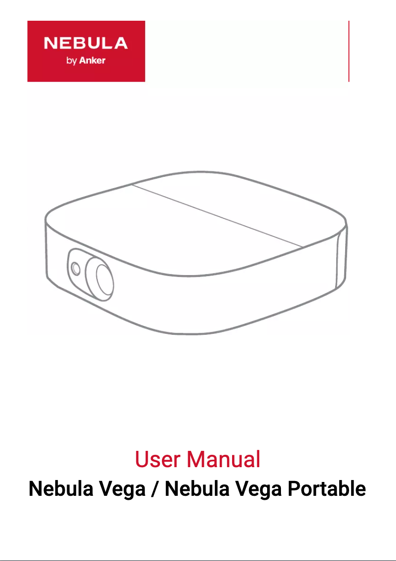 Image de la première page du manuel de l'appareil Vega Portable