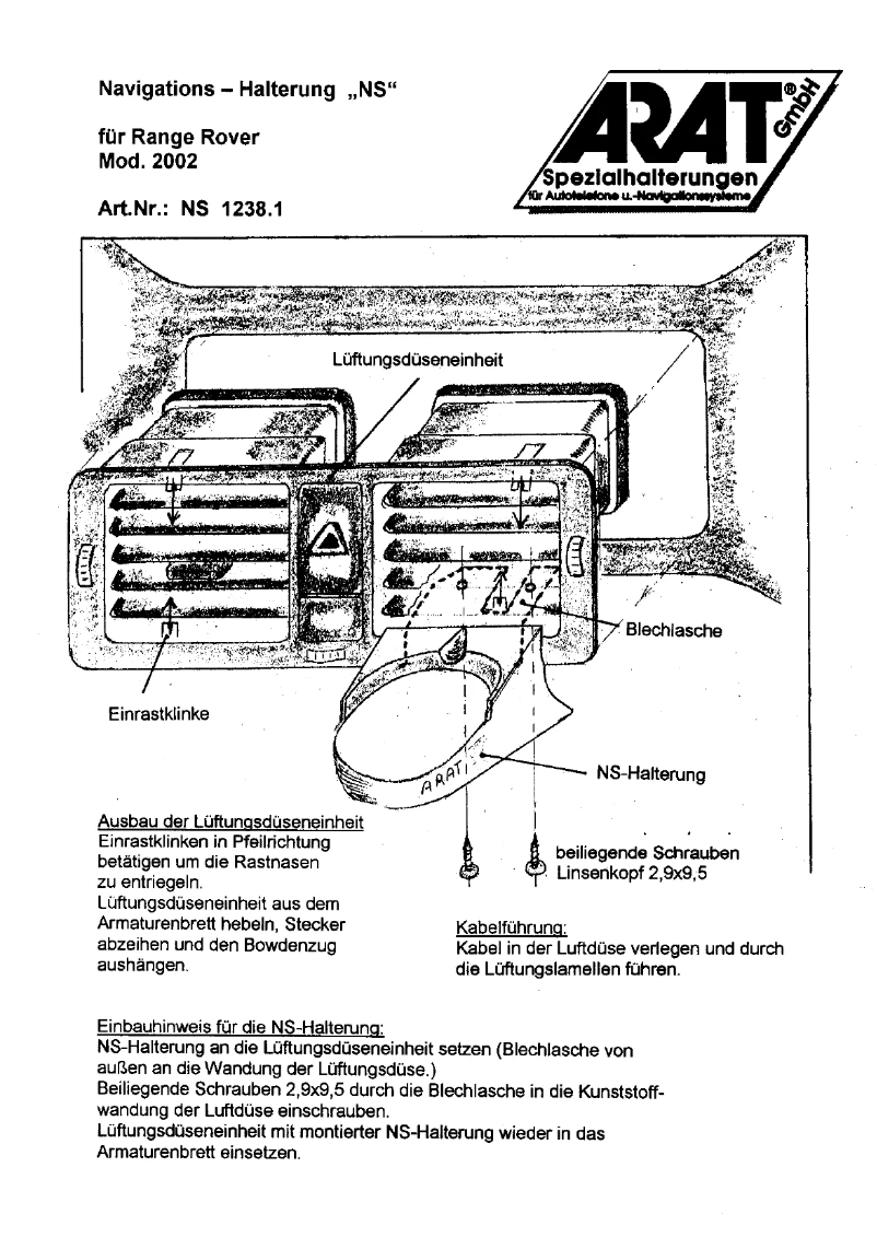 Image de la première page du manuel de l'appareil NS1238.1