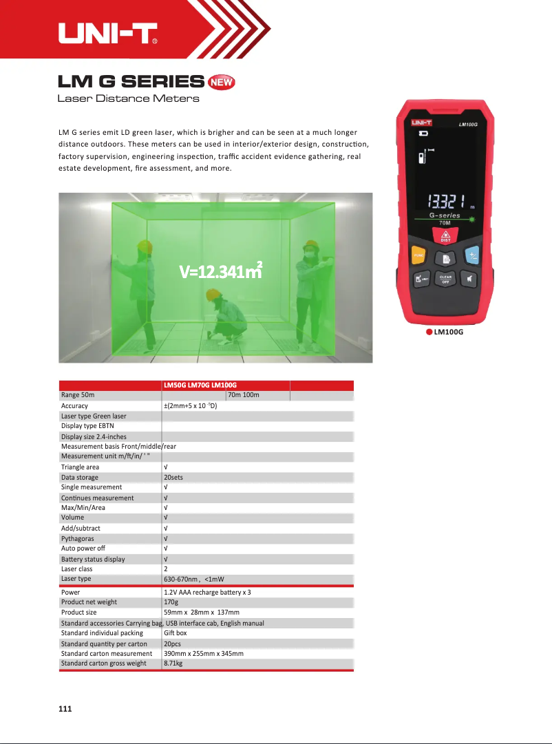 Imagen de la primera página del manual del dispositivo LM100G