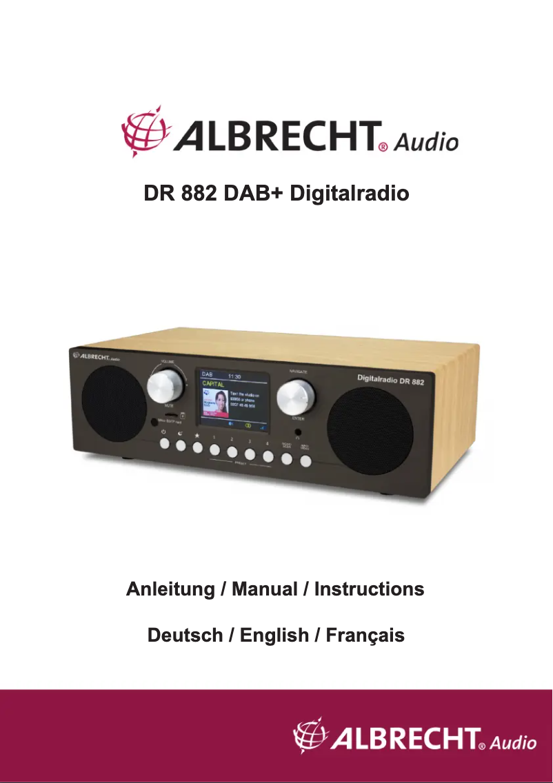 Image de la première page du manuel de l'appareil DR 882