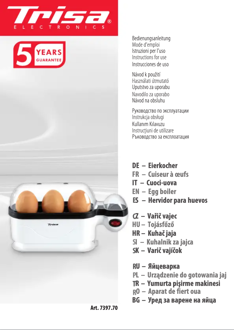 Image de la première page du manuel de l'appareil Eggolino