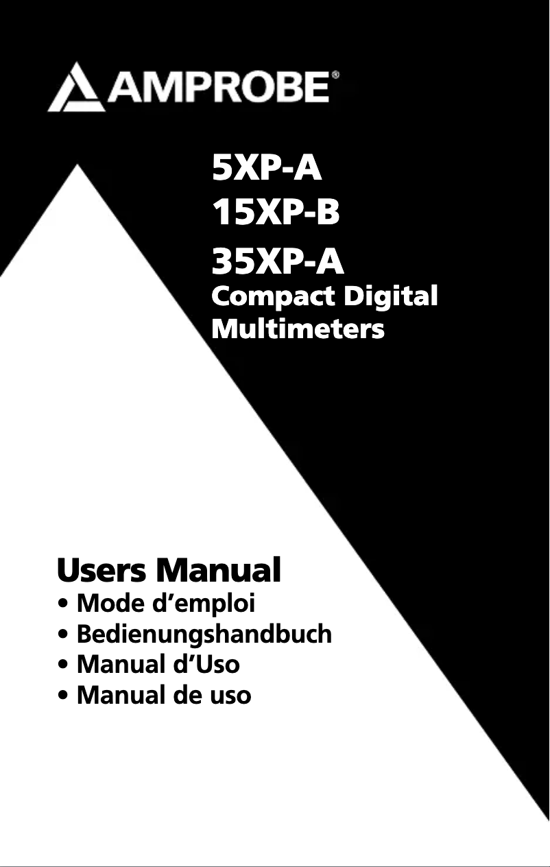 Page n°1 - Manuel utilisateur Amprobe 35XP-A