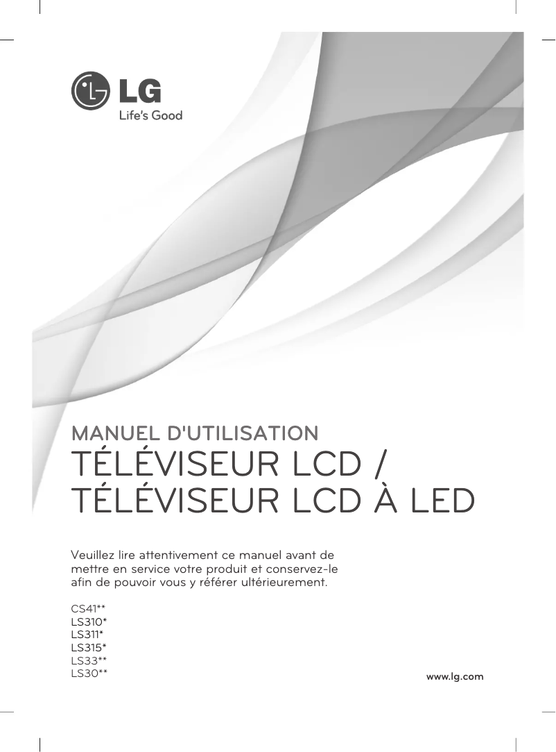Page n°1 - Manuel utilisateur LG 32CS410